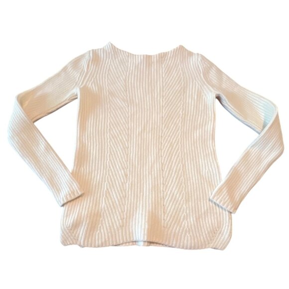 Talbots XS Cream Crewneck Sweater Knit Sweater Merino Wool Nylon Cashmere - Picture 1 of 7